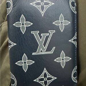 Louis Vuitton Navy Blue Smooth Leather Cardholder Wallet
